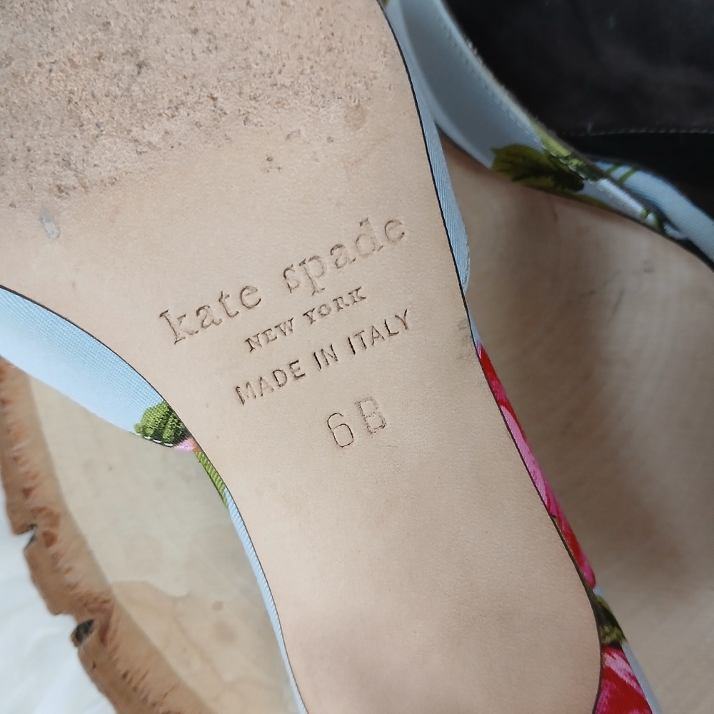 Kate Spade Pink Floral Heels - Picture 9 of 10
